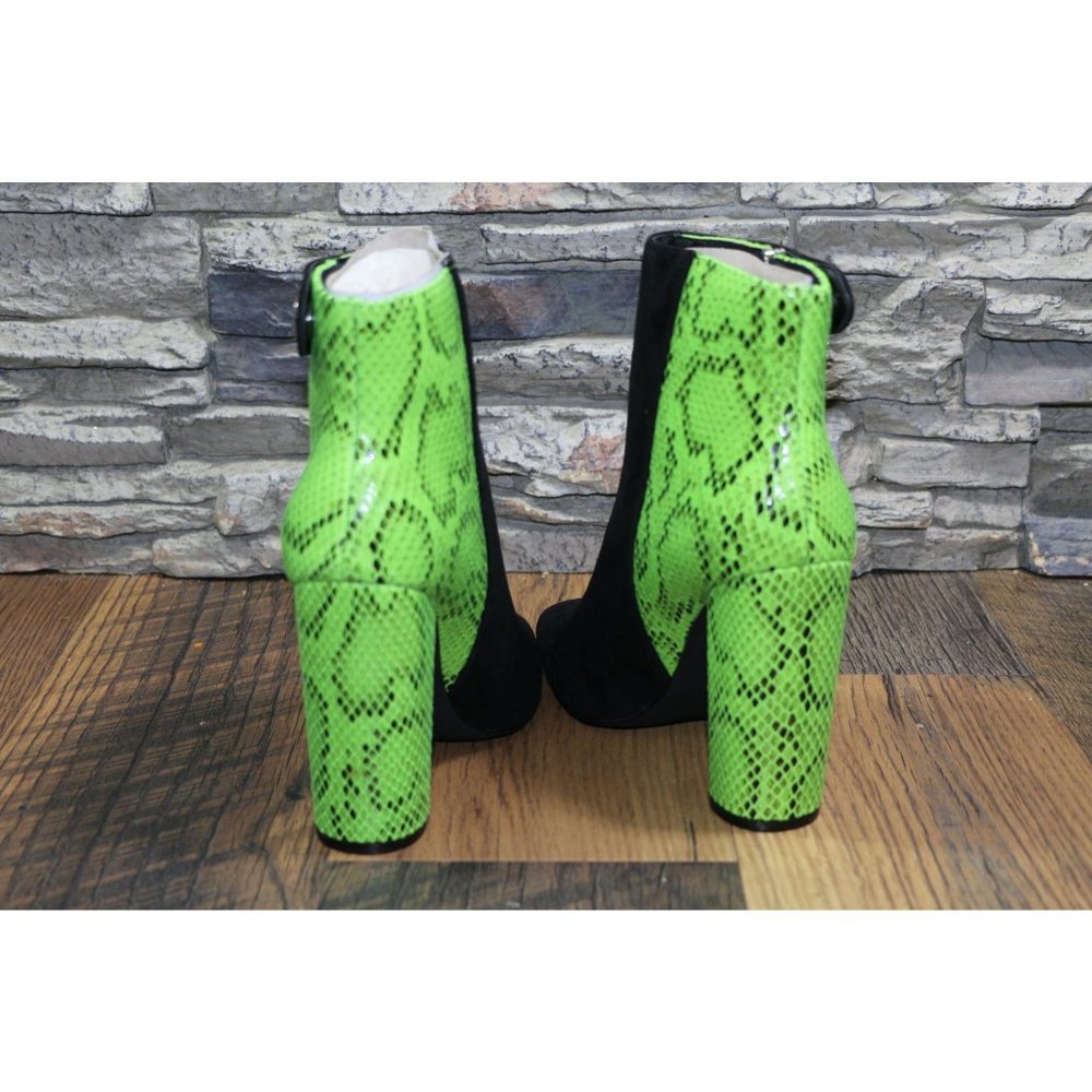 Yalah Side Zip Bootie Black/Lime Size 7 - Picture 8 of 9